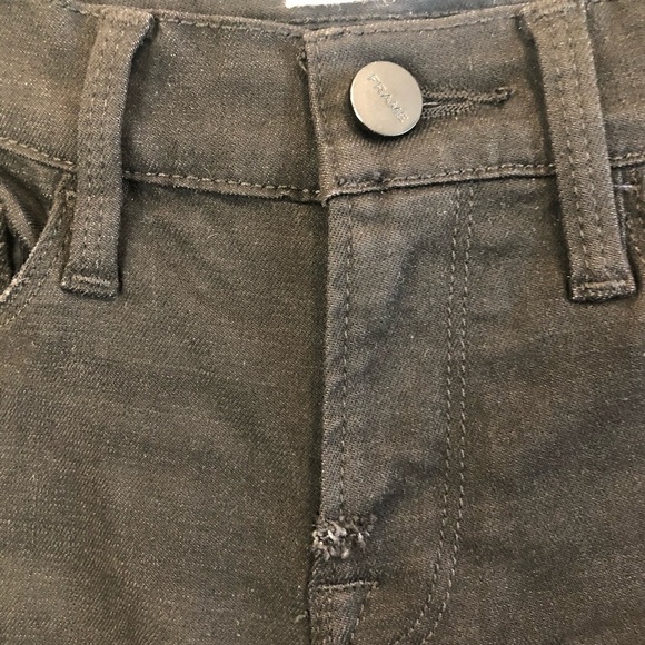 Frame Denim Le Skinny De Jeanne Black Gold Zipper Legs 24 - Picture 5 of 13